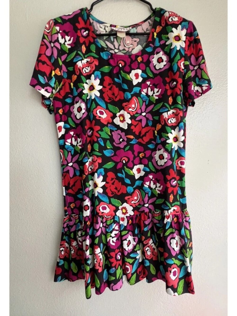 Vintage Rampage Dress Womens Back 90s Mini floral Summer Dress Sz Small